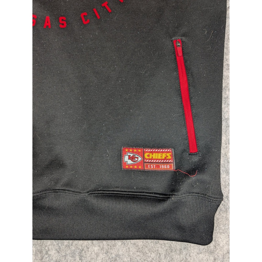 Kansas City‎ Chiefs NFL Team Apparel Black Red Hoodie Mens Small - Picture 5 of 9